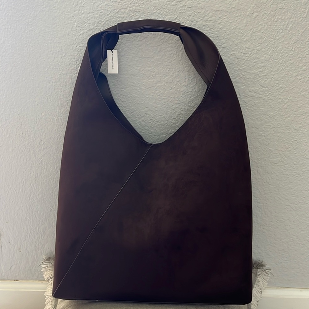Banana Republic Factory Vegan Leather Suede Slouchy Tote
